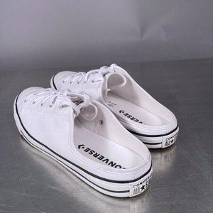Converse Chuck Taylor All Star Womens Dainty Mule Shoes White Slip On Size 9.5